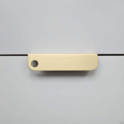 Edit O edge furniture handle, brushed brass