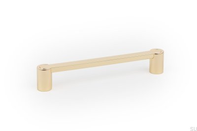 Fusion 160 oblong furniture handle, polished gold