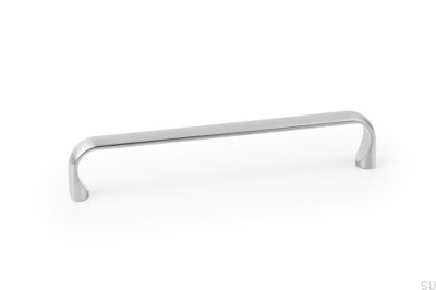 Miig 160 oblong furniture handle, brushed nickel-plated metal