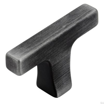 T-Bar 2562 Metal Black Brushed Furniture Knob