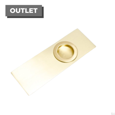 Recessed handle for sliding doors 170-1 Brushed Brass Unpainted