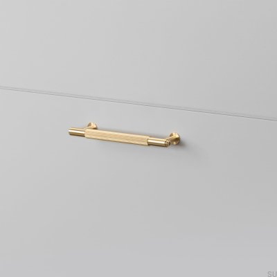 Furniture handle Pull Bar Linear Small 125 Brass Gold