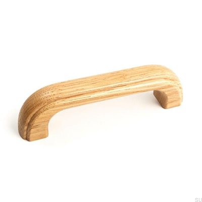 Elongated furniture handle 1023 96 Wooden, oak