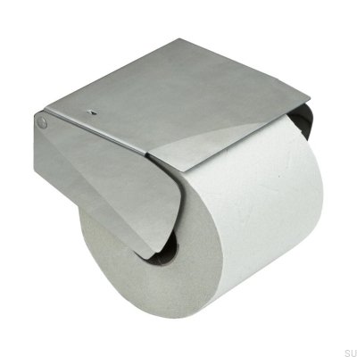 Massiver Toilettenpapierhalter aus gebürstetem Silber