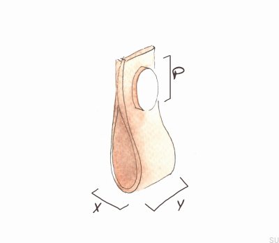 Wieszak ścienny Loop Strap skórzany naturalny z miedzianym