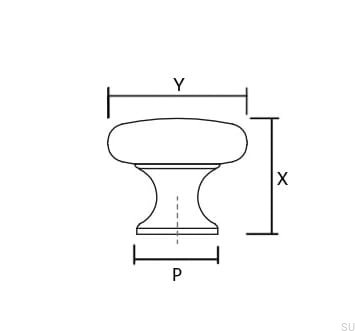 Gałka meblowa 8131 Porcelanowa postarzane złoto