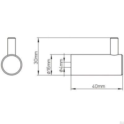 Wieszak ścienny 2462 Metalowy czarny 