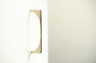 Uchwyt meblowy podłużny Bridge 128 Mosiężny Polerowany Nielakierowany