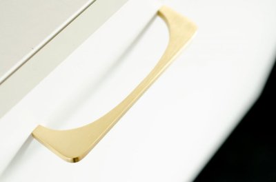 Uchwyt meblowy podłużny Bridge 128 Mosiężny Szczotkowany Nielakierowany