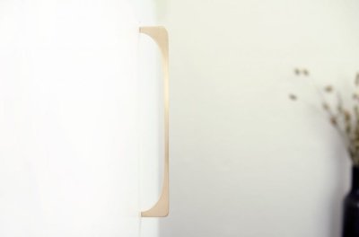 Uchwyt meblowy podłużny Bridge 224 Mosiężny Szczotkowany Nielakierowany