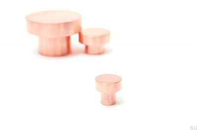 Gałka meblowa Dot 18 Miedziana Szczotkowana Nielakierowana