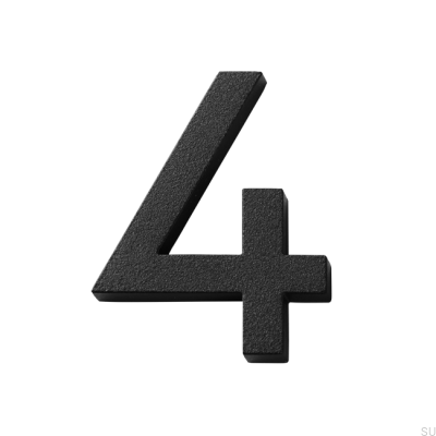 Numer domu Modern mała cyfra 4 Aluminium
