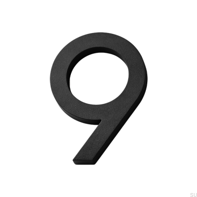 Numer domu Modern mała cyfra 9 Aluminium