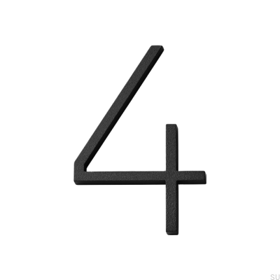 Numer domu duża cyfra 4 Aluminium 