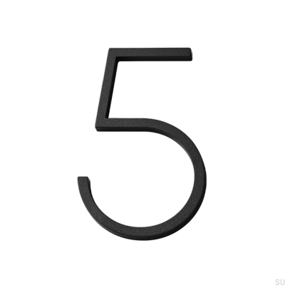 Numer domu duża cyfra 5 Aluminium