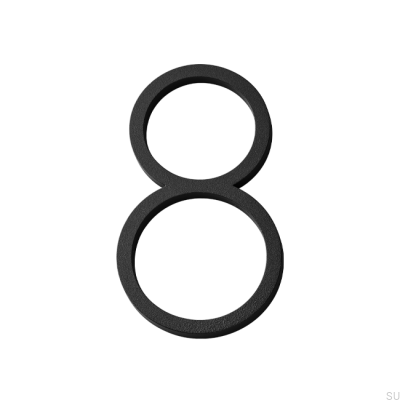 Numer domu duża cyfra 8 Aluminium