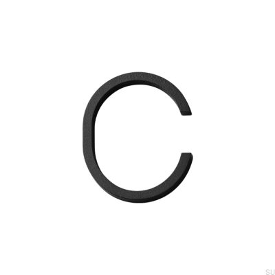 Numeracja domu mała litera C Aluminium 