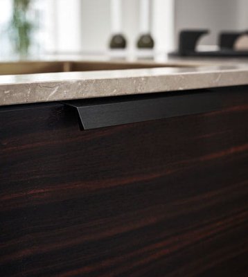 Uchwyt meblowy krawędziowy Bench 160 Aluminium czarny