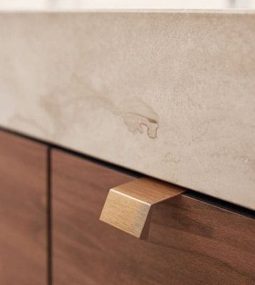 Uchwyt meblowy krawędziowy Bench 20 Aluminiowy Złoty Szczotkowany