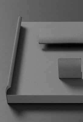 Uchwyt meblowy krawędziowy Edge Straight 100 Aluminium Szary