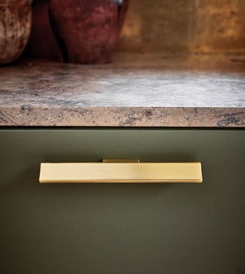 Uchwyt meblowy podłużny Hammer 32 Metalowy Złoty Szczotkowany