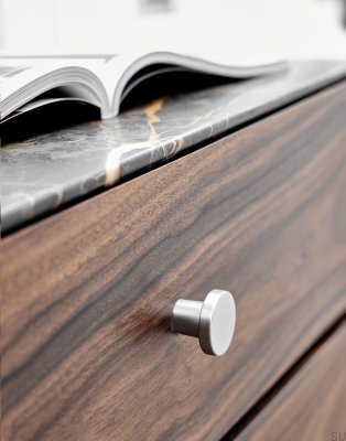 Gałka meblowa Dot 30 Metalowa Srebrna