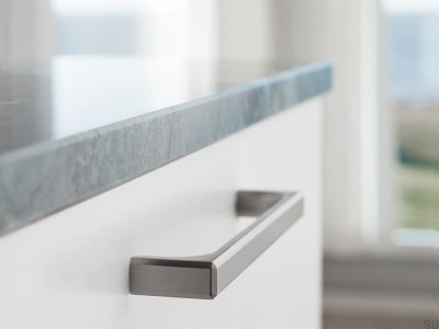 Uchwyt meblowy podłużny Fold Light 160 Metalowy Srebrny