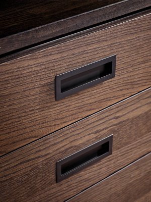 Uchwyt meblowy wpuszczany Inn 160 Metalowy Czarny Mat