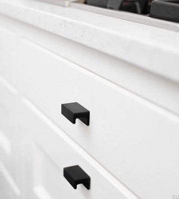 Uchwyt meblowy podłużny Station 32 Aluminiowy Czarny Mat Szczotkowany