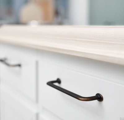 Uchwyt meblowy podłużny U-Turn 160 Metalowy Antyczny Brąz