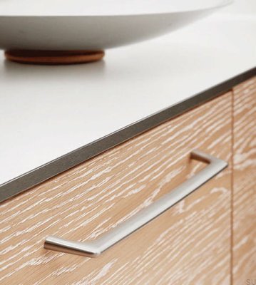 Uchwyt meblowy podłużny Vista 256 Metalowy Srebrny Szczotkowany