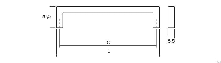 rysunek techniczny uchwytu U 0056