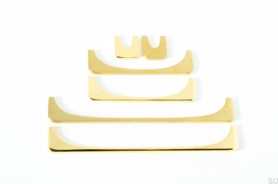 Uchwyt meblowy podłużny Bridge 224 Mosiężny Polerowany Nielakierowany