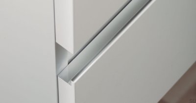 Uchwyt meblowy krawędziowy Grada 297 Aluminiowy Biały