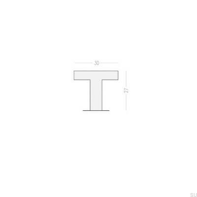 Gałka meblowa Nena M Aluminium Czarna