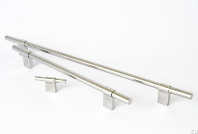 Uchwyt meblowy podłużny Line Big 224 Polerowana stal nierdzewna