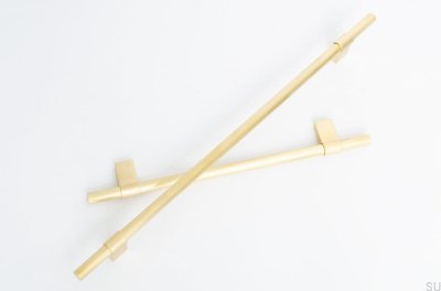 Uchwyt meblowy podłużny Line Big 342 Mosiężny Szczotkowany Nielakierowany