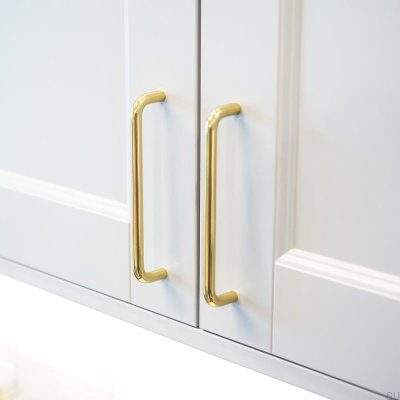 Uchwyt meblowy podłużny Bolmen 96 Mosiądz Naturalny Polerowany Nielakierowany