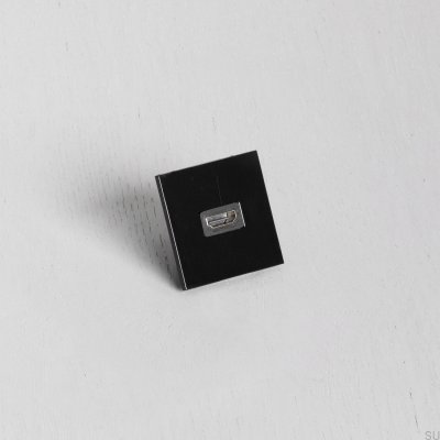 Moduł Gniazda HDMI do Euro Plate Czarny Standard Brytyjski