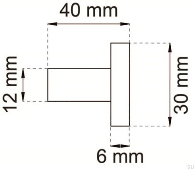 Wieszak ścienny 1368 XL Złoty polerowany