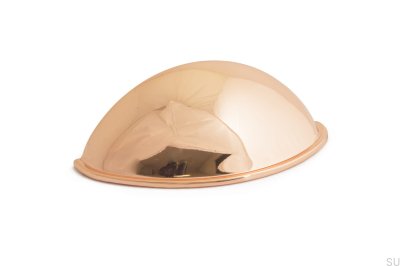 Uchwyt meblowy muszlowy Nathalie 64 Miedziany polerowany (2 sztuki)