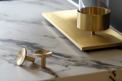 Gałka meblowa Sture 28 Mosiężna Szczotkowana Nielakierowana