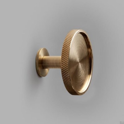 Wieszak ścienny Rene L W Mosiężny Szczotkowany Nielakierowany