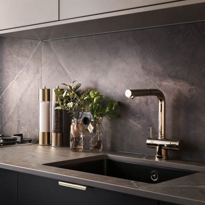 Uchwyt meblowy krawędziowy Lip 40 Mosiężny Polerowany Nielakierowany