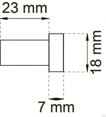 Wieszak ścienny 1368 Srebrny Stalowy 
