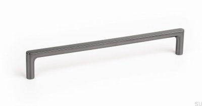 Uchwyt meblowy podłużny Pura 160 Metalowy Czarny Tytanowy Polerowany