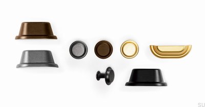 Uchwyt meblowy muszlowy Land 64 Metalowy czarny