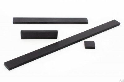 Uchwyt meblowy podłużny Clean Cut 128 Aluminiowy Czarny 