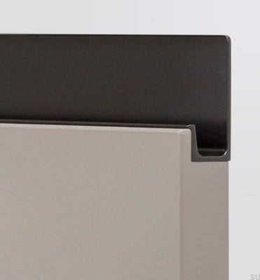 Uchwyt meblowy krawędziowy Jey 447 Aluminiowy Czarny