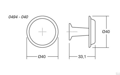 Gałka meblowa Land 40 Antyczny brąz
